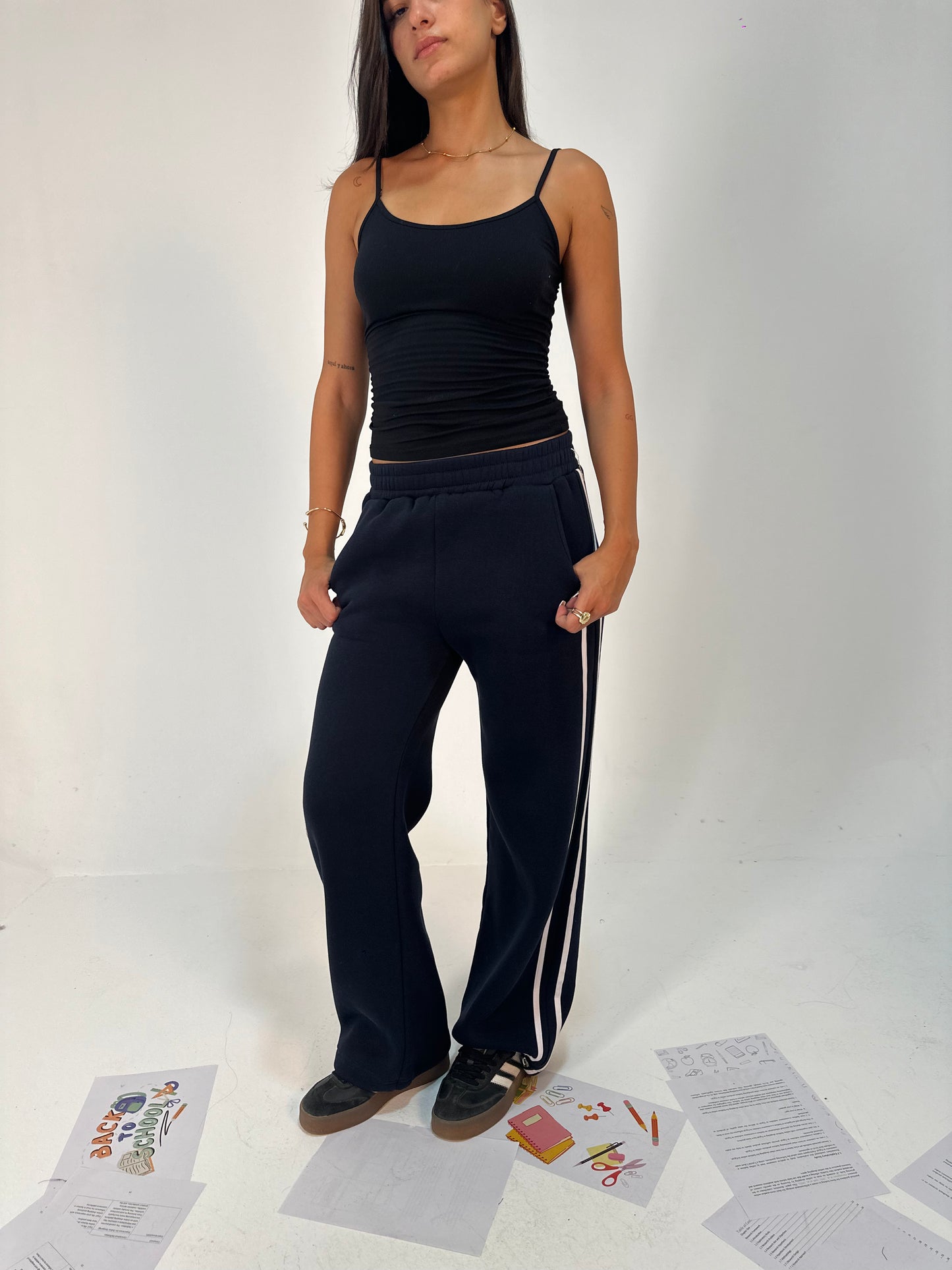 Contrast Side-Stripe Pants