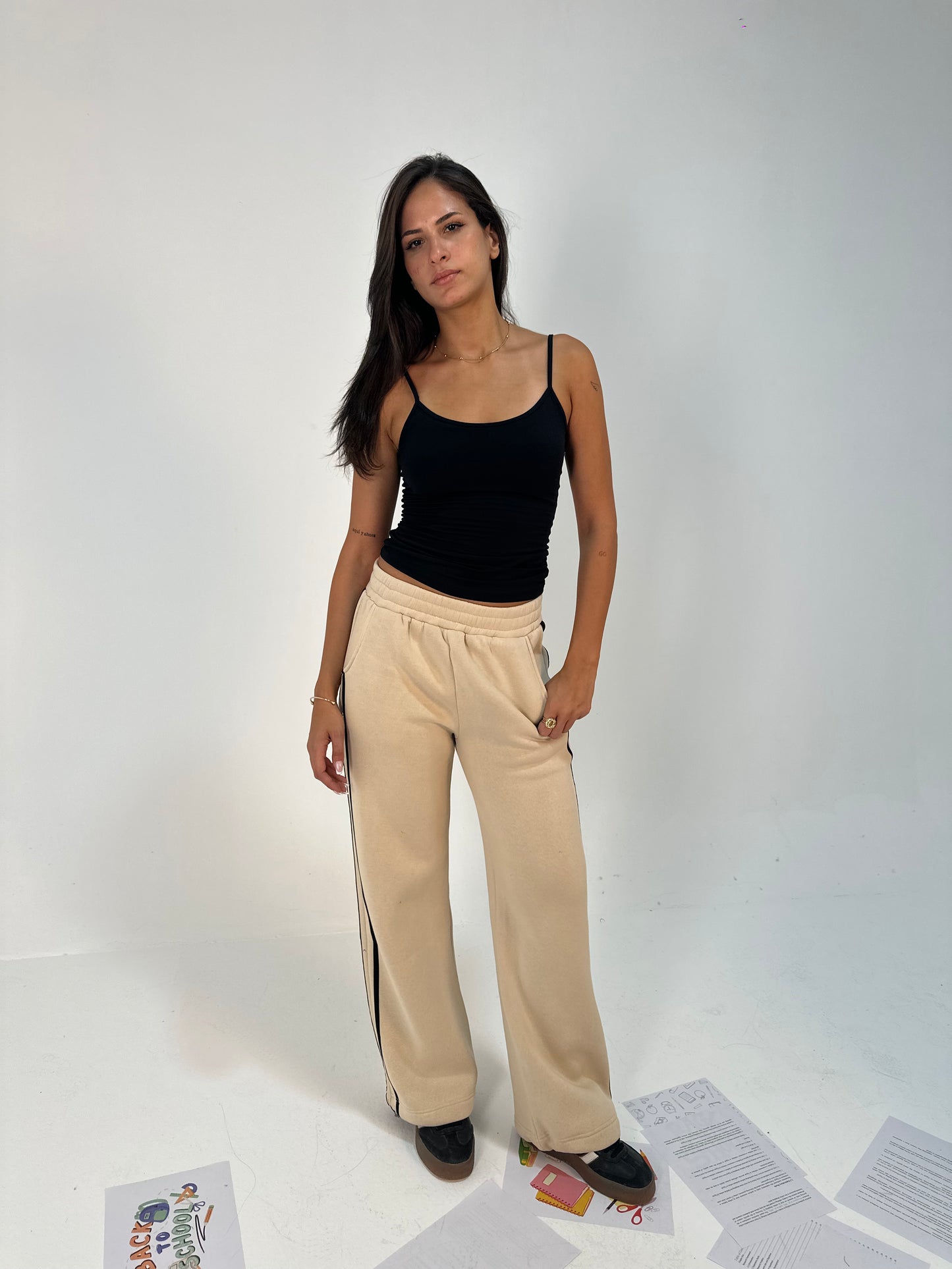 Contrast Side-Stripe Pants