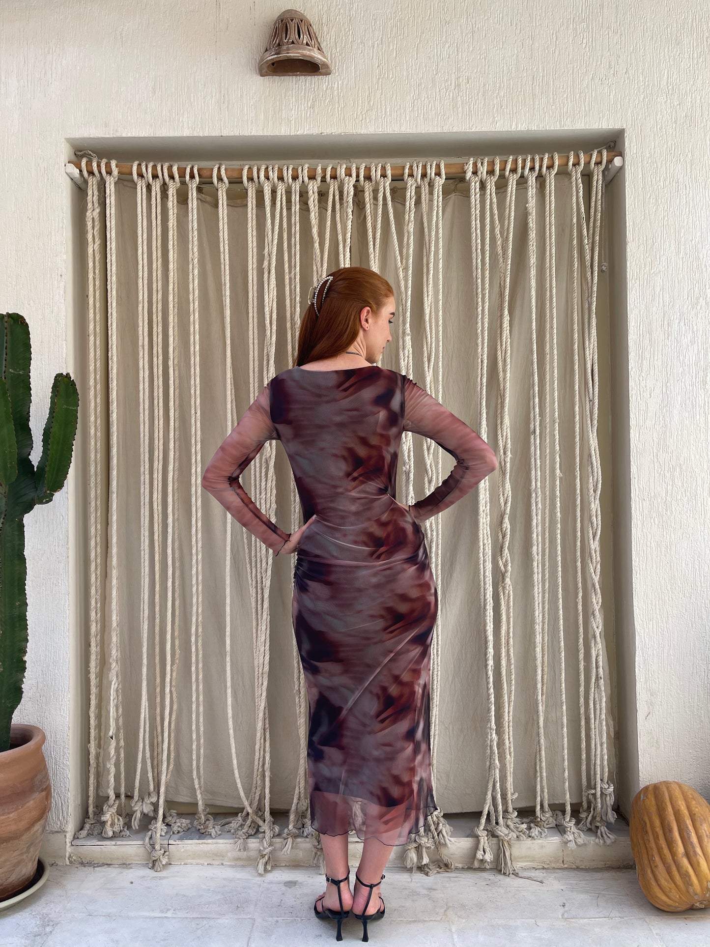 Midnight Flame Butterfly Dress