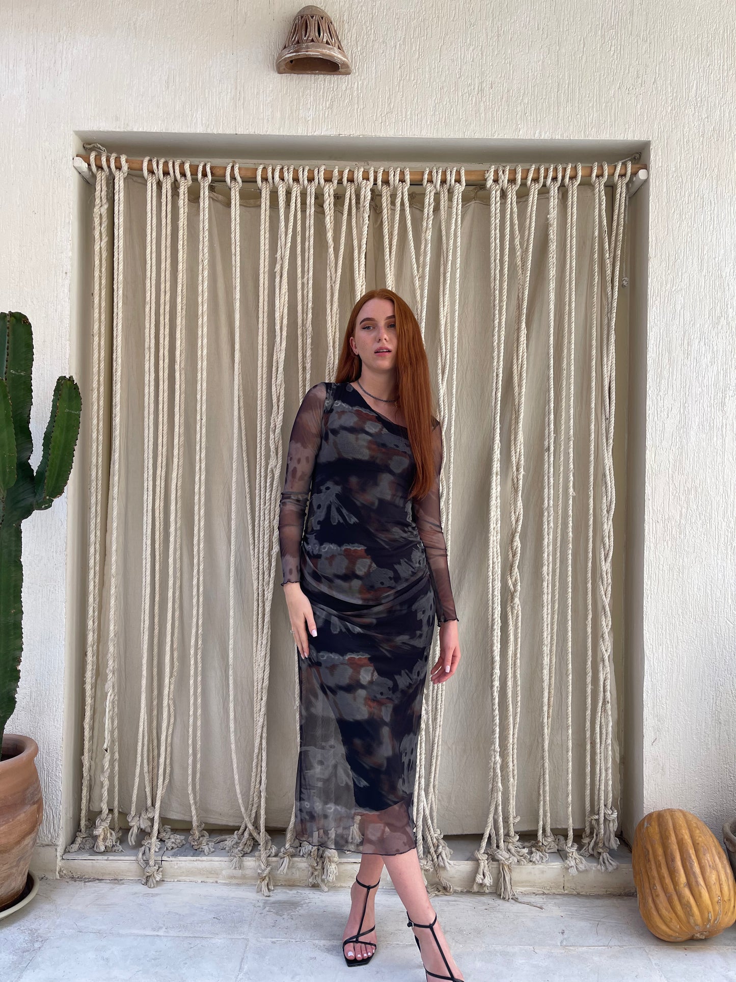 Midnight Flame Butterfly Dress