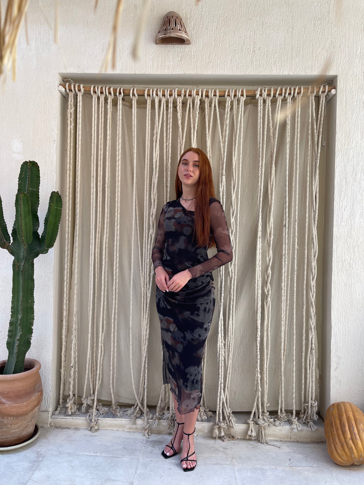 Midnight Flame Butterfly Dress