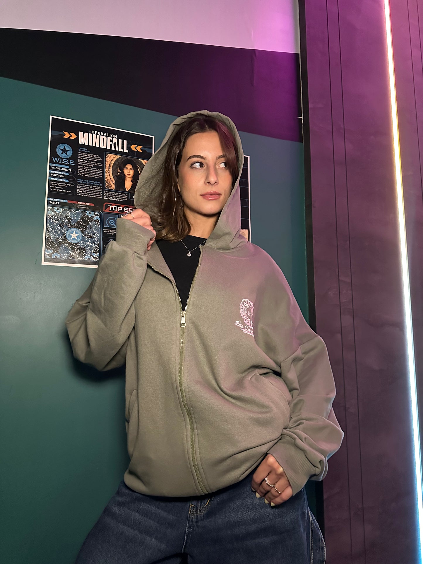 Zip-Up Varsity Hoodie