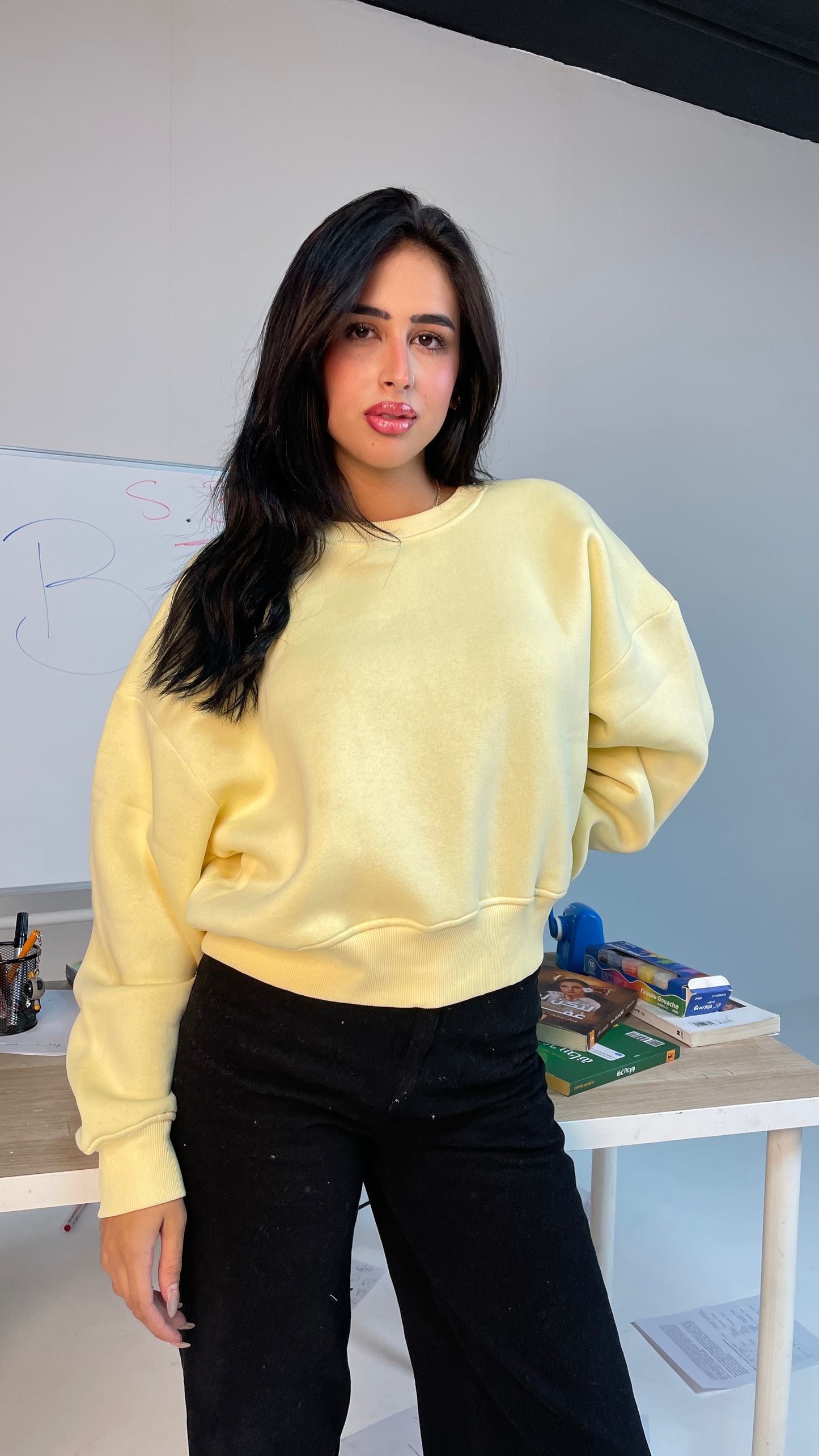 Blush Crop Sweatshirt