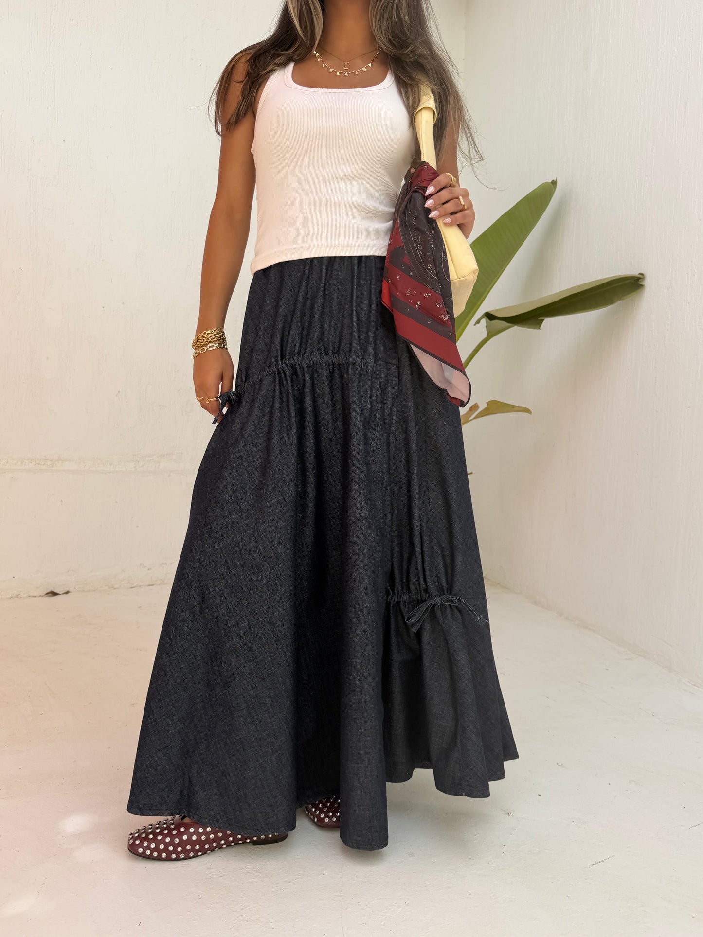 Denim Grace Maxi Skirt