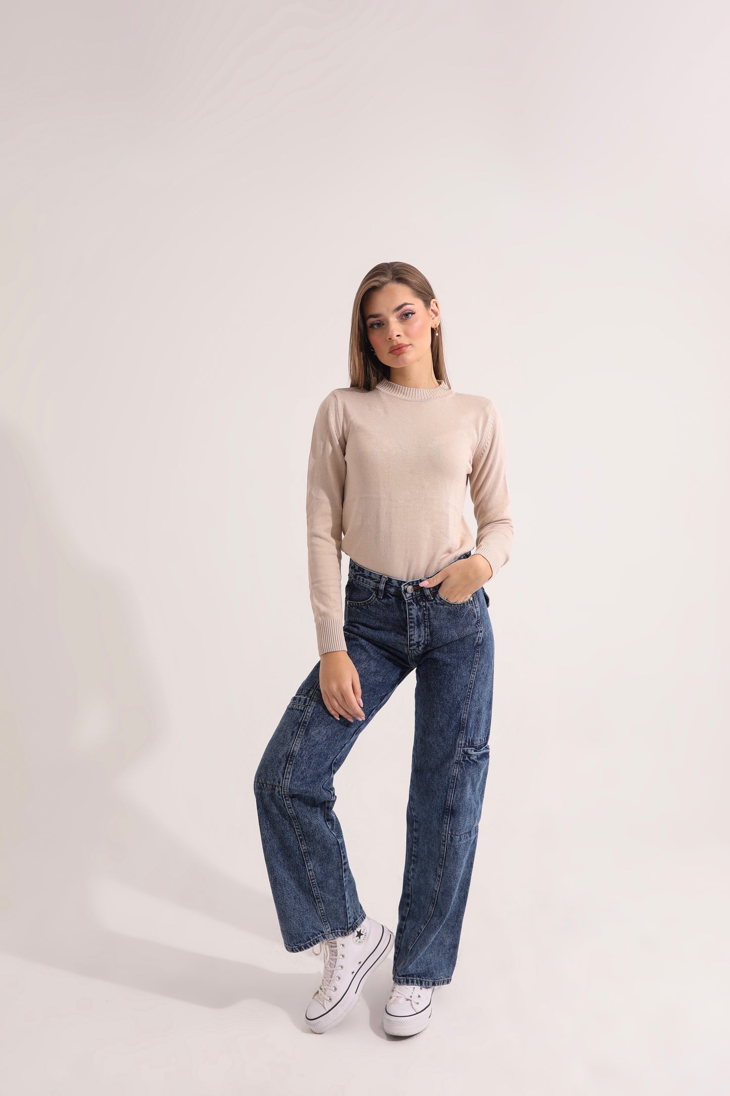 Cargo Denim Pants