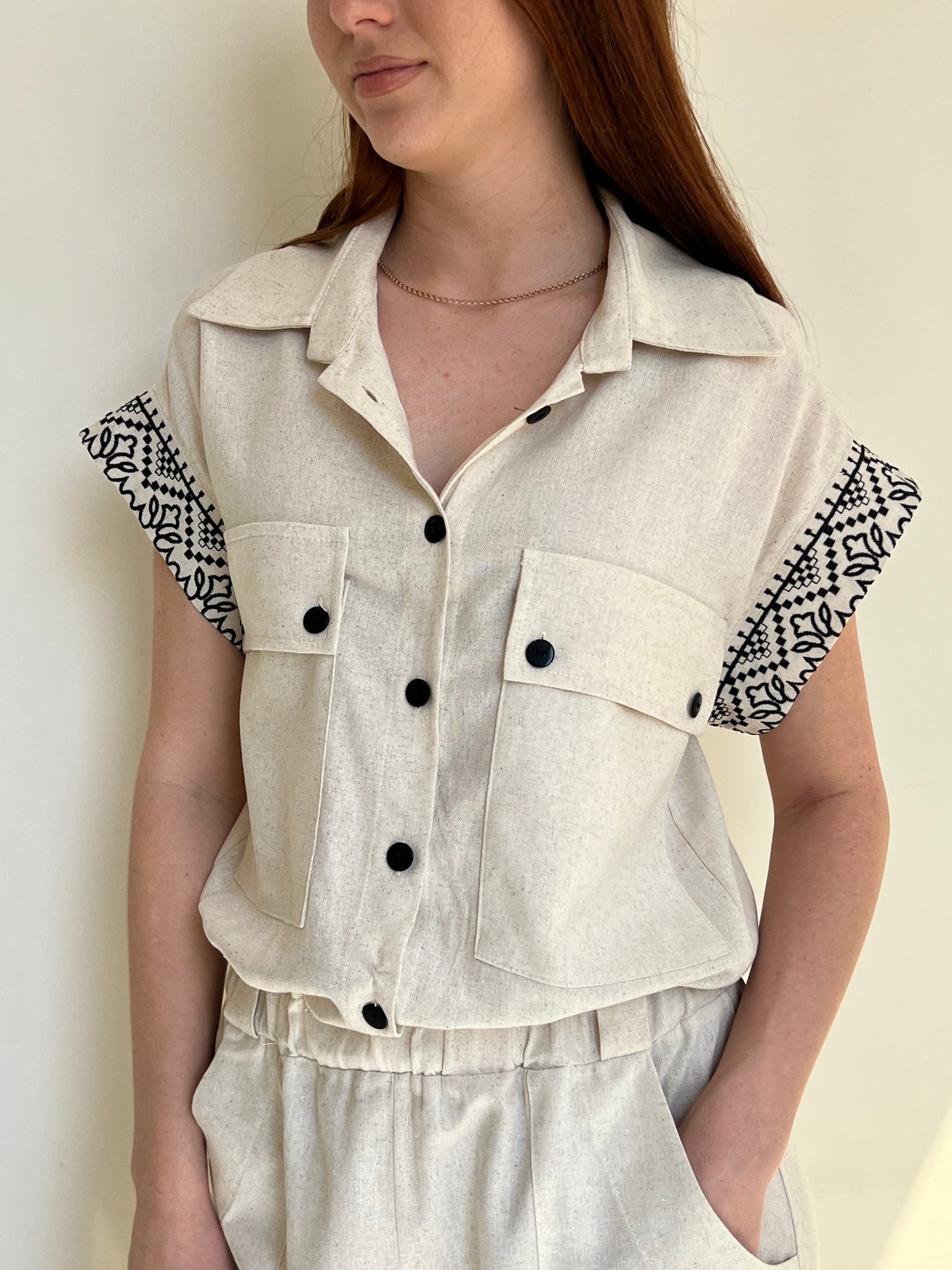 Wild Fern Embroidered Jumpsuit