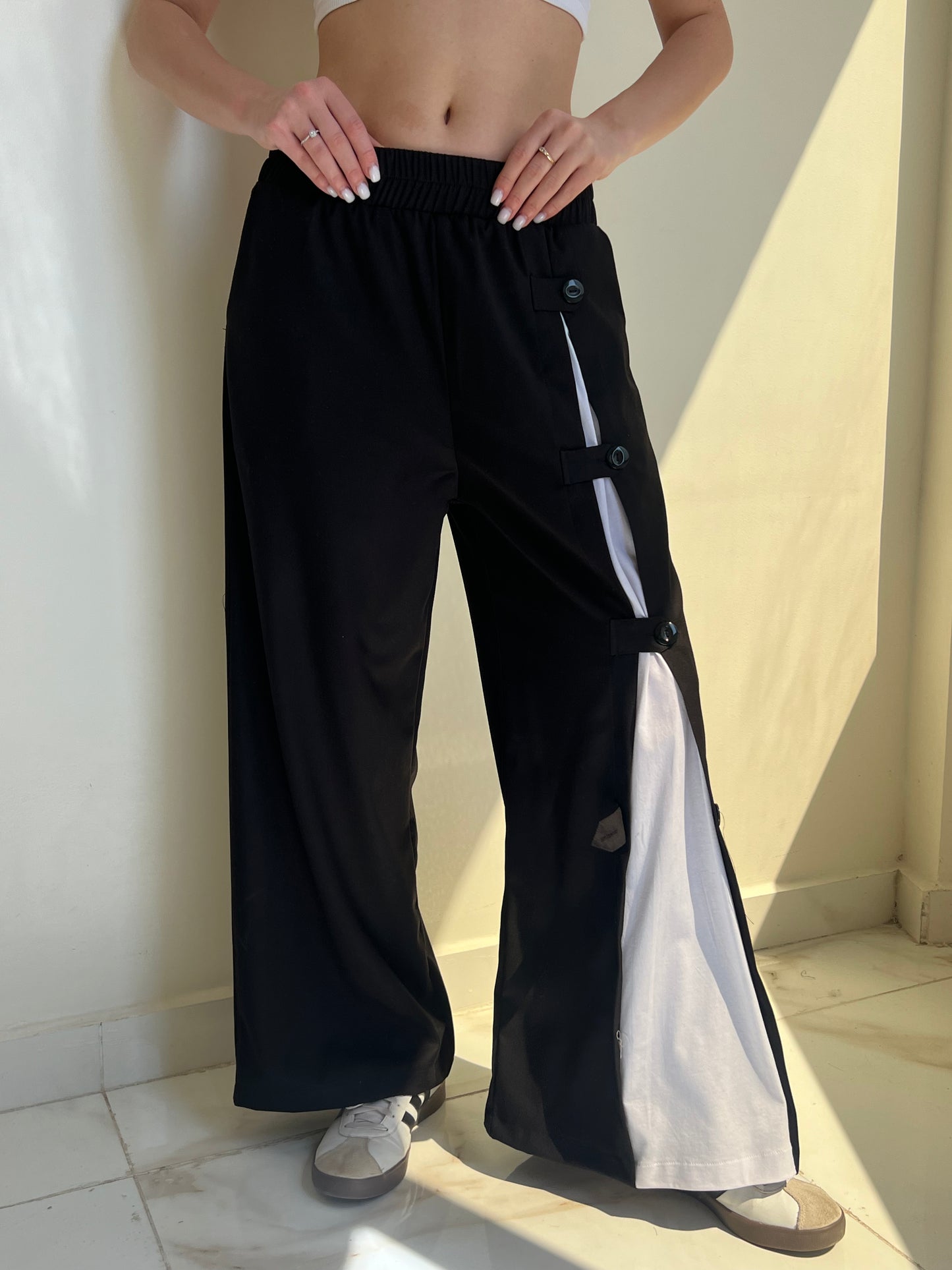 Snap & Go Wide-Leg Pants