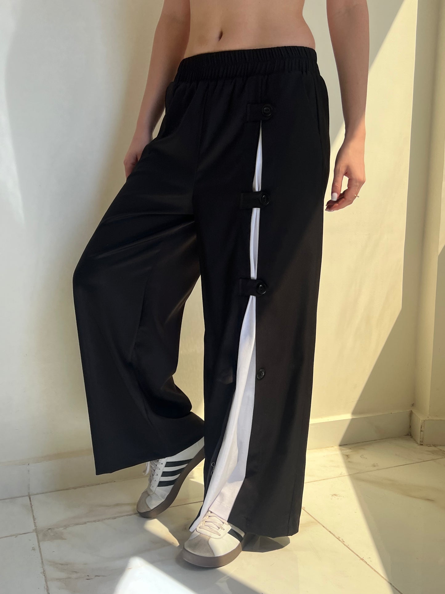 Snap & Go Wide-Leg Pants