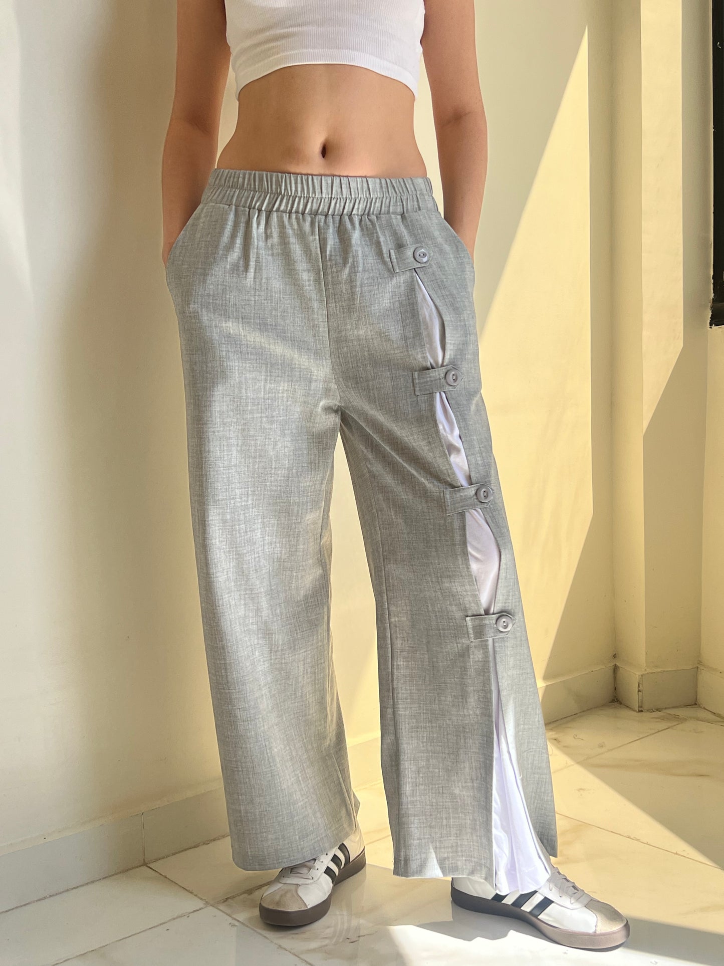 Snap & Go Wide-Leg Pants