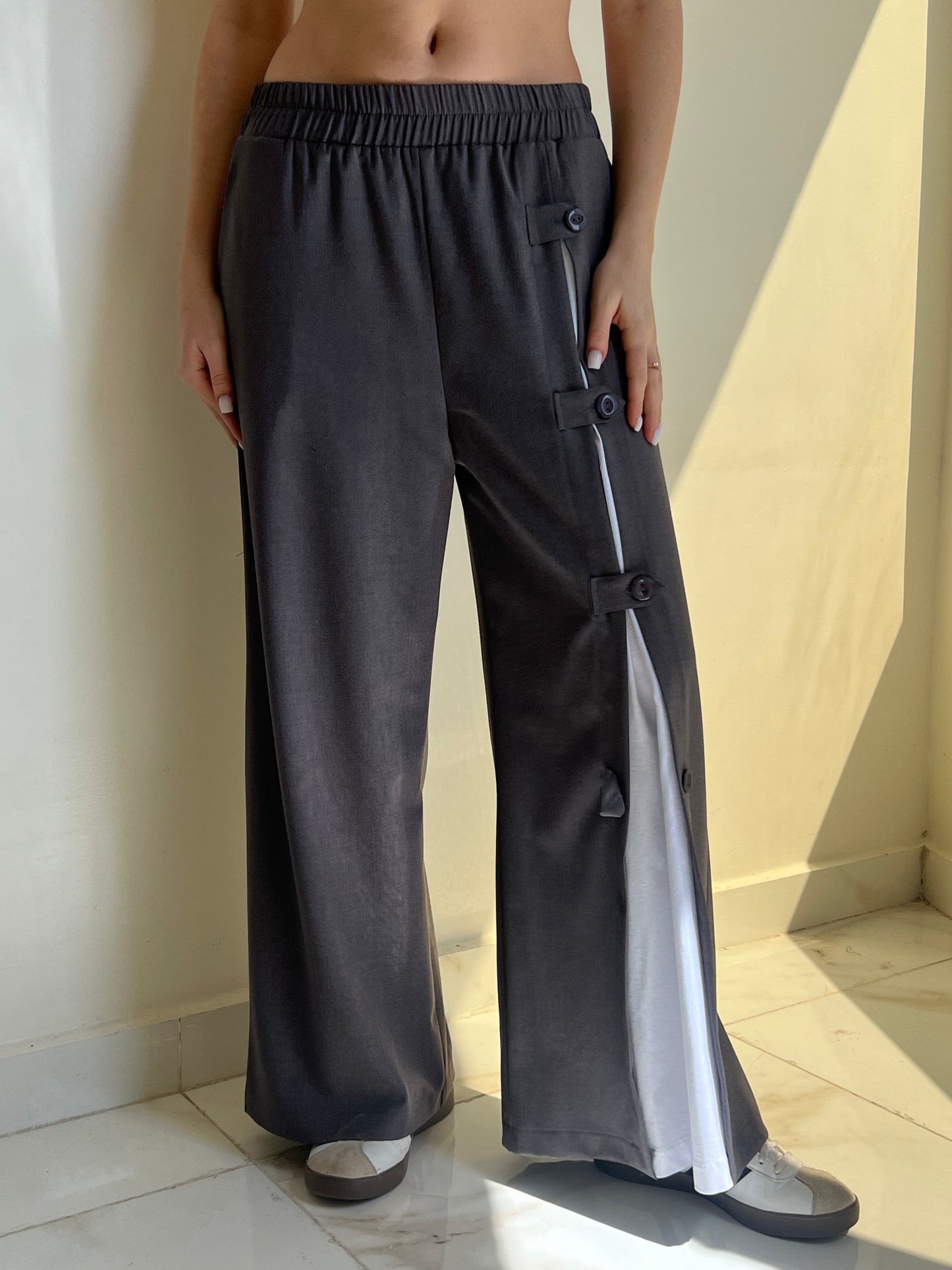 Snap & Go Wide-Leg Pants