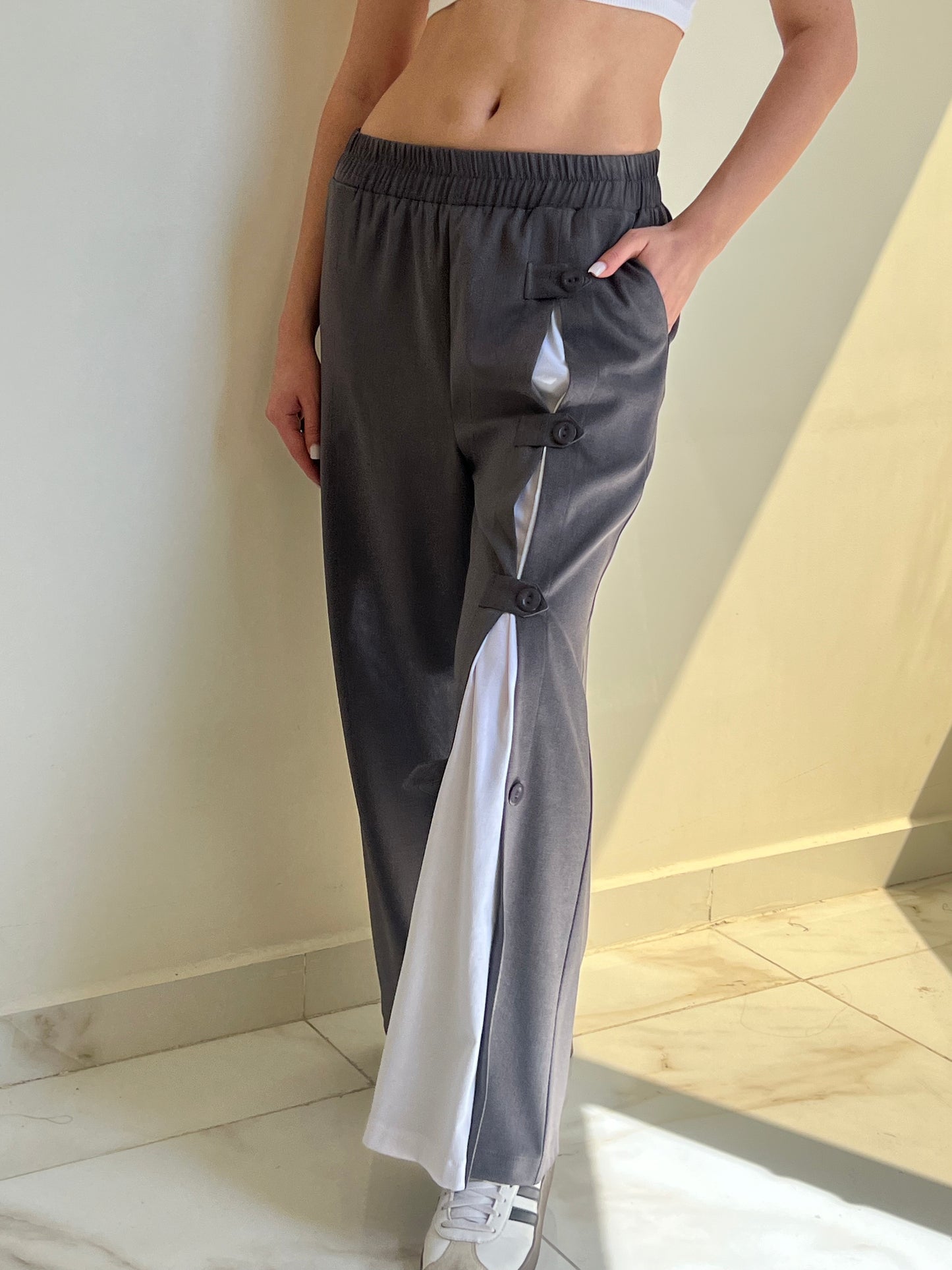 Snap & Go Wide-Leg Pants