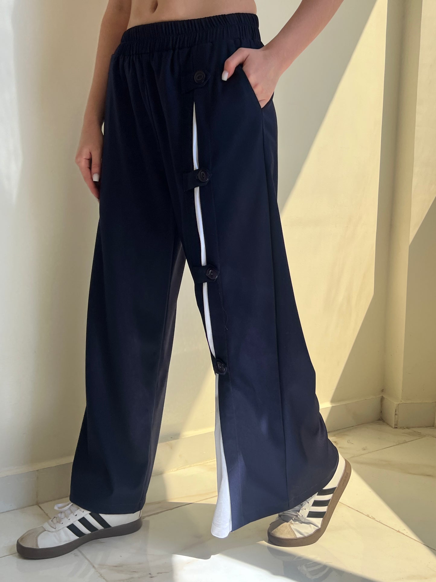 Snap & Go Wide-Leg Pants