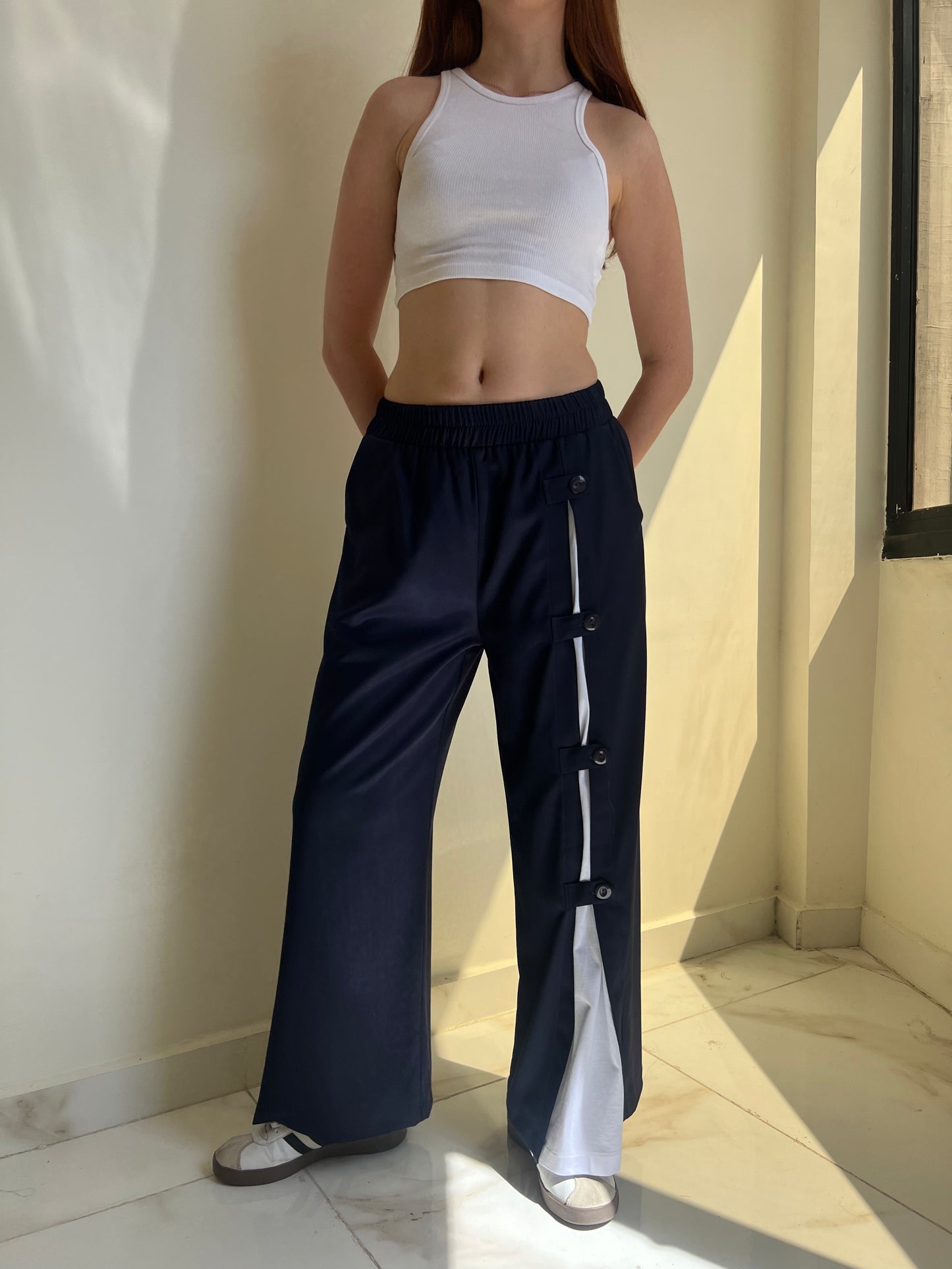 Snap & Go Wide-Leg Pants