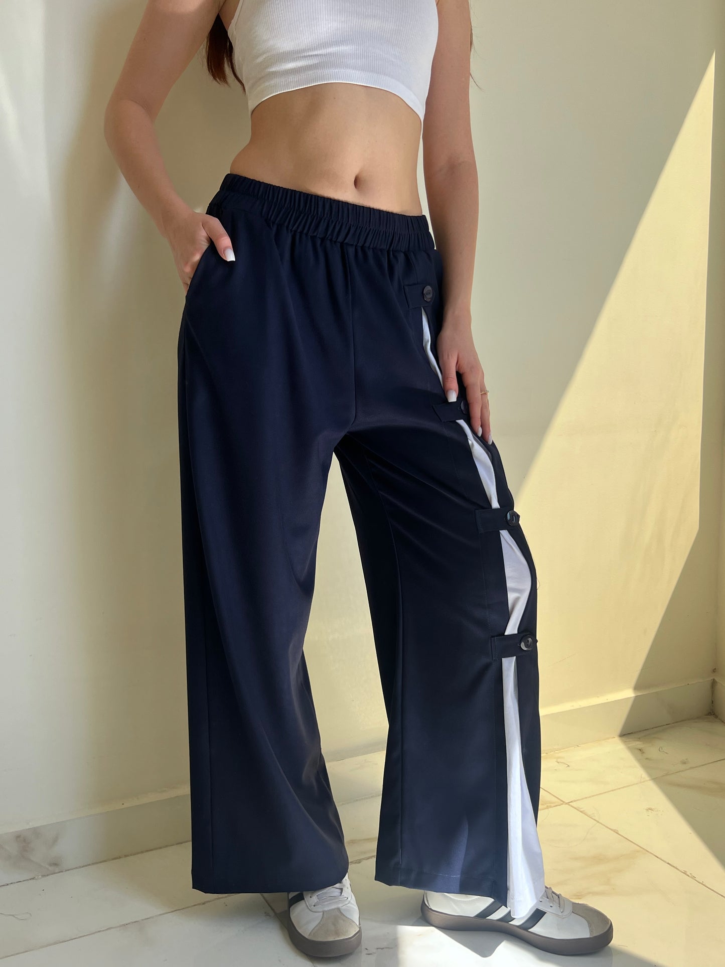 Snap & Go Wide-Leg Pants