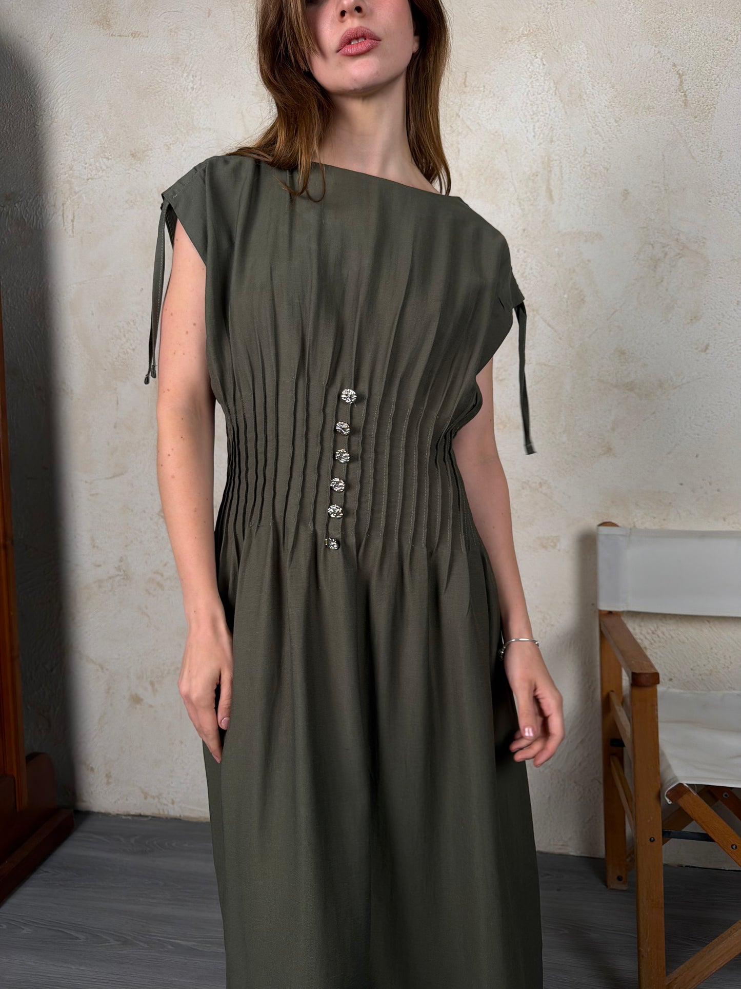 Ivory Flow Midi Dress