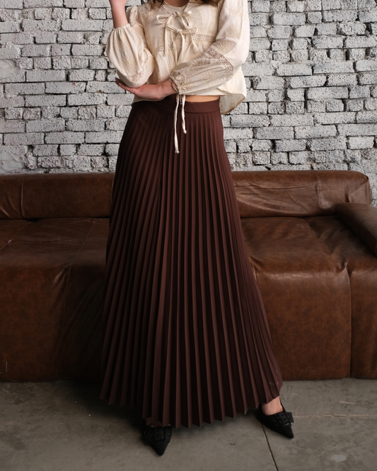 Pleated Maxi Skirt