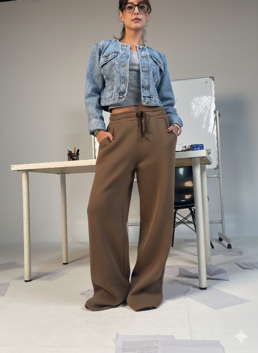 CozyCore Wide-Leg Sweatpants