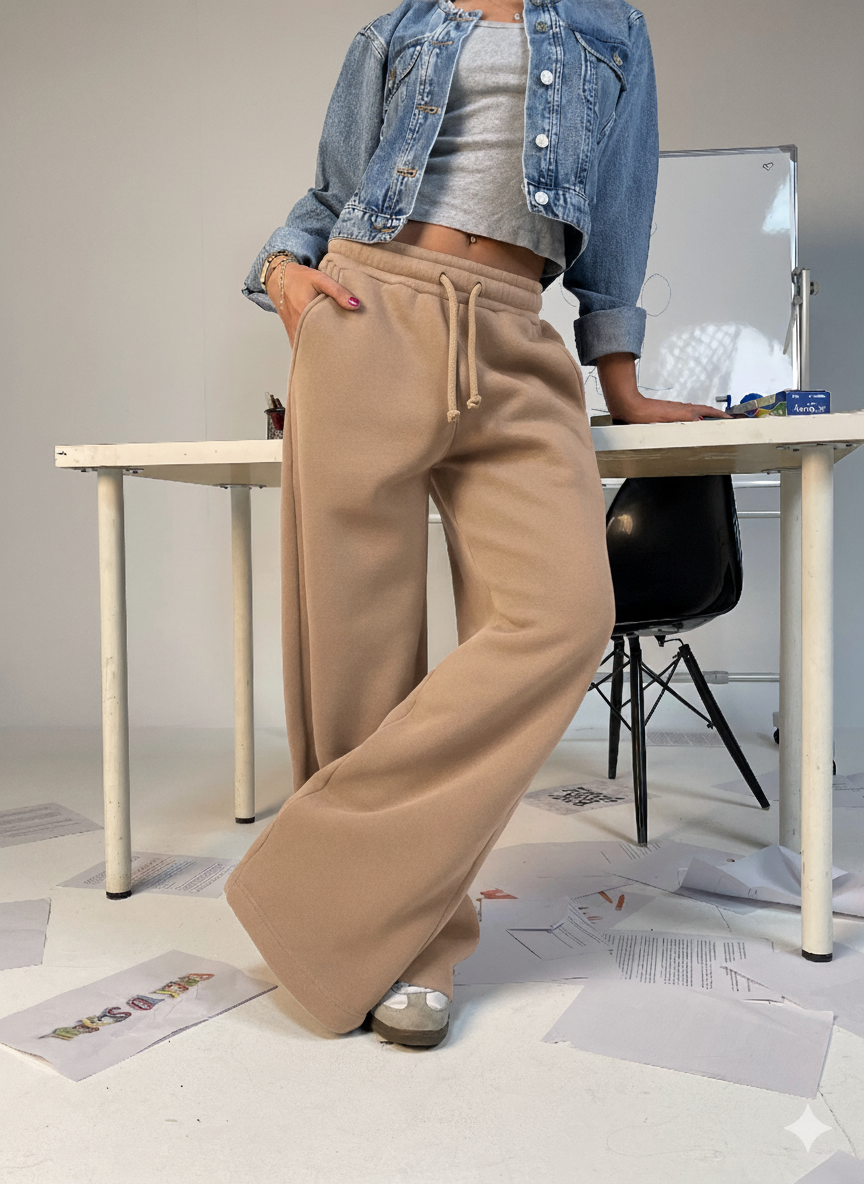 CozyCore Wide-Leg Sweatpants
