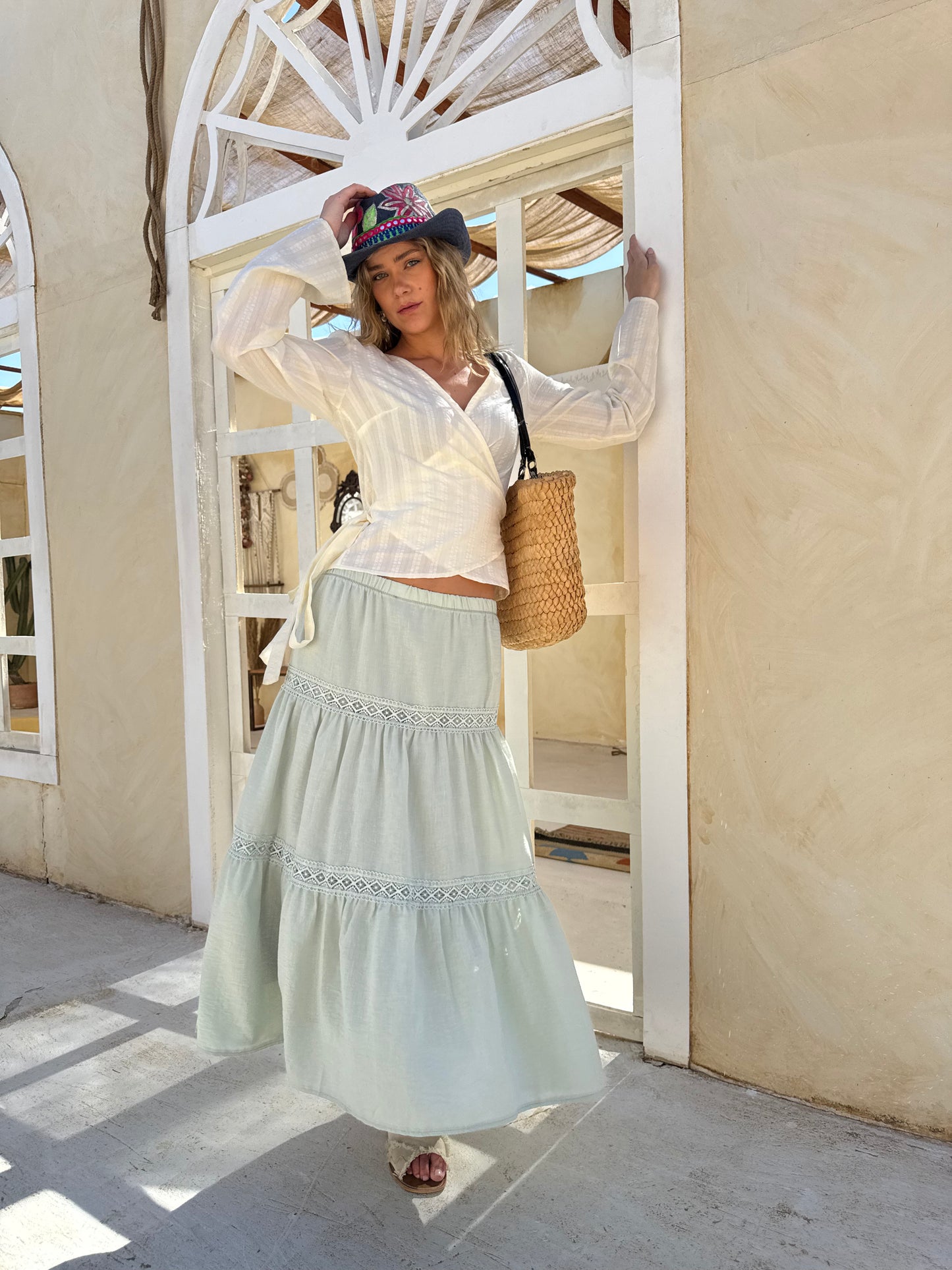 Lace Bloom Maxi Skirt