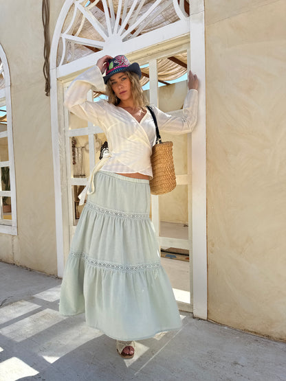 Lace Bloom Maxi Skirt