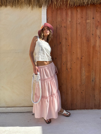 Lace Bloom Maxi Skirt