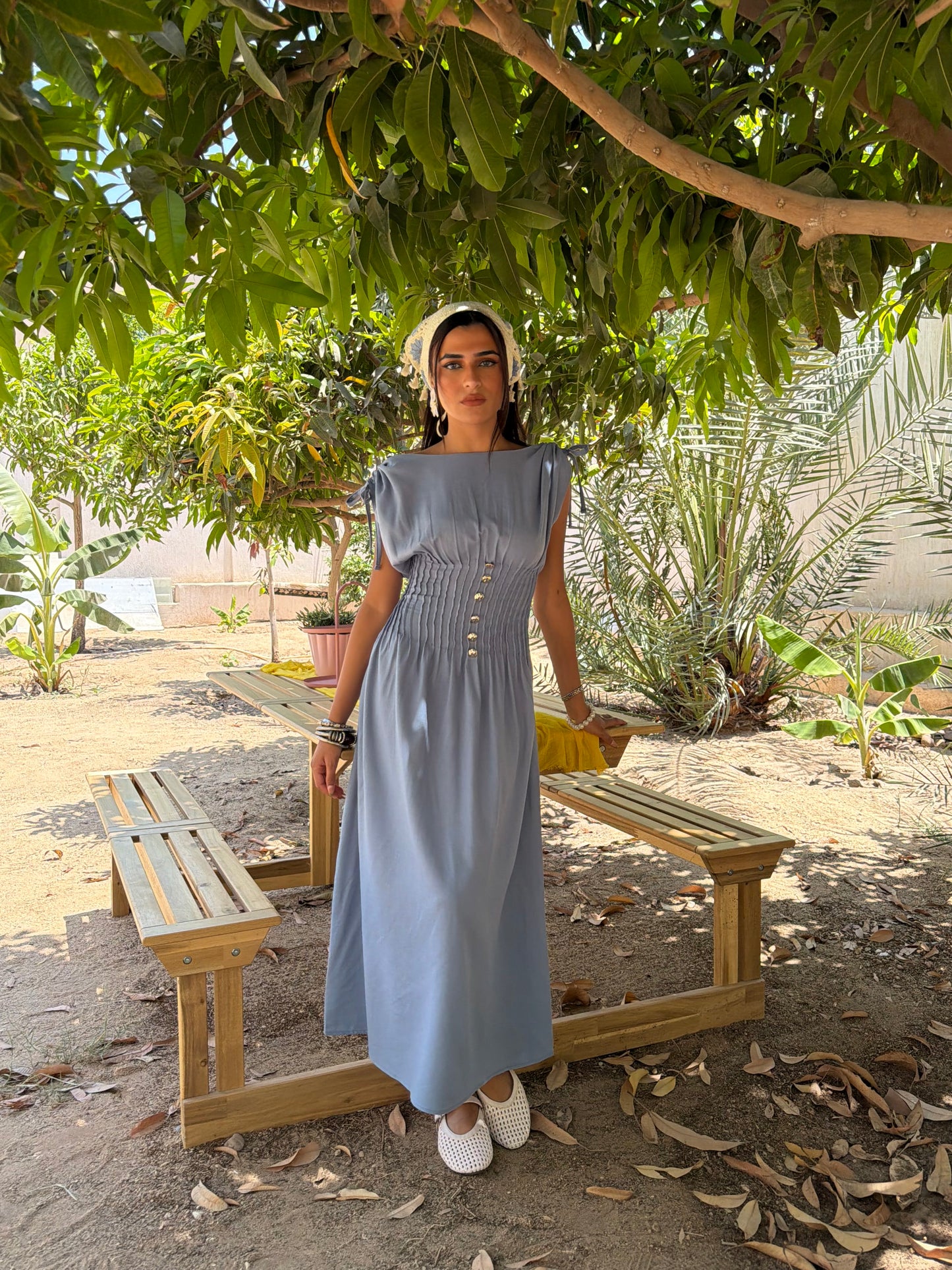 Button Detail Maxi Dress