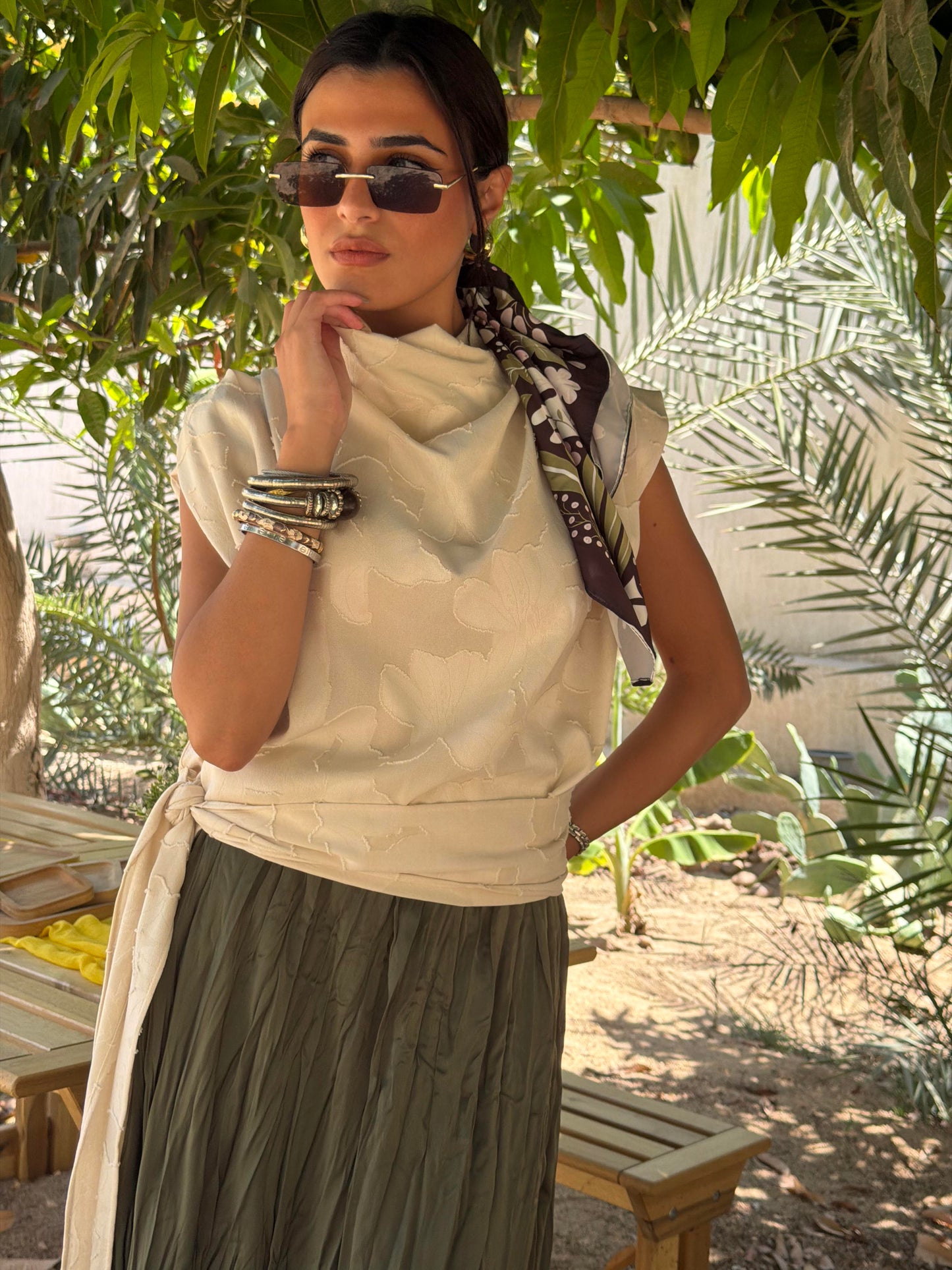 Wrapped Bloom Top