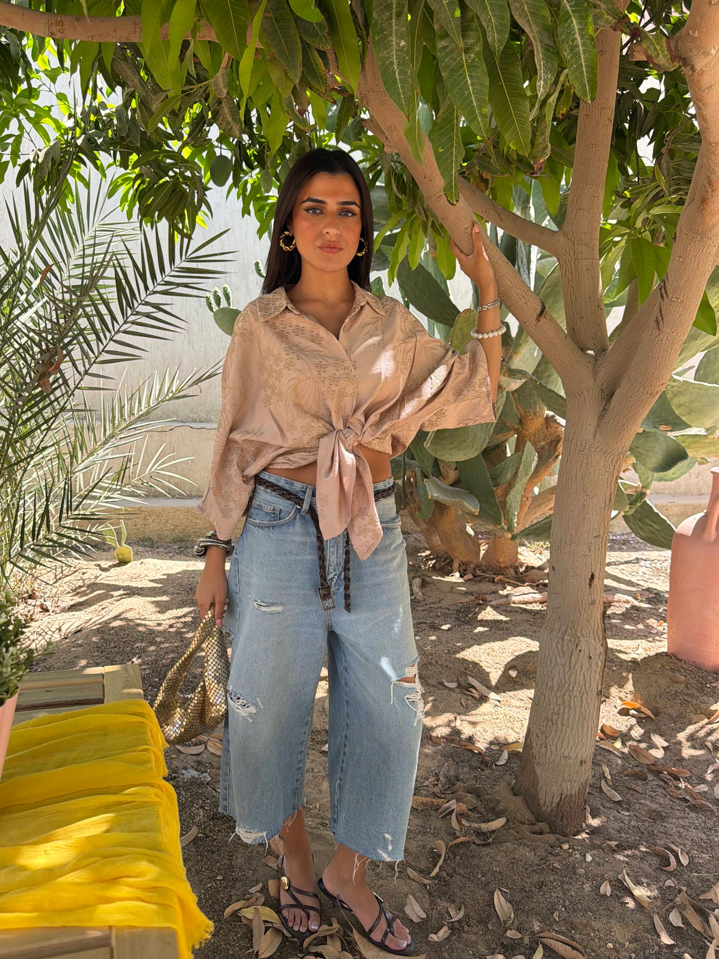 Sage Tie Blouse