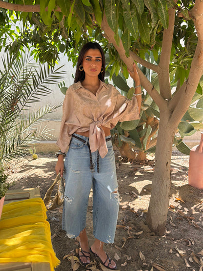 Sage Tie Blouse