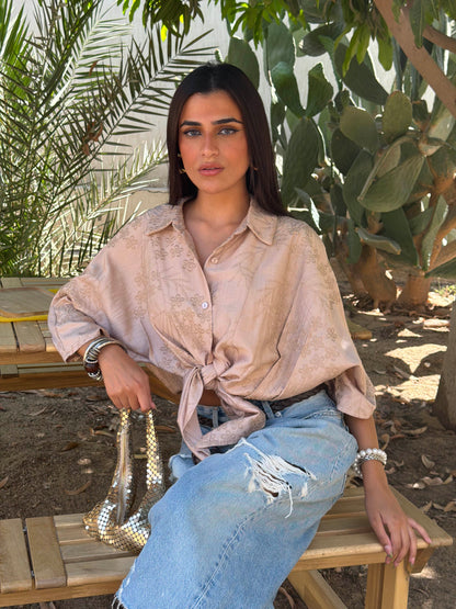 Sage Tie Blouse