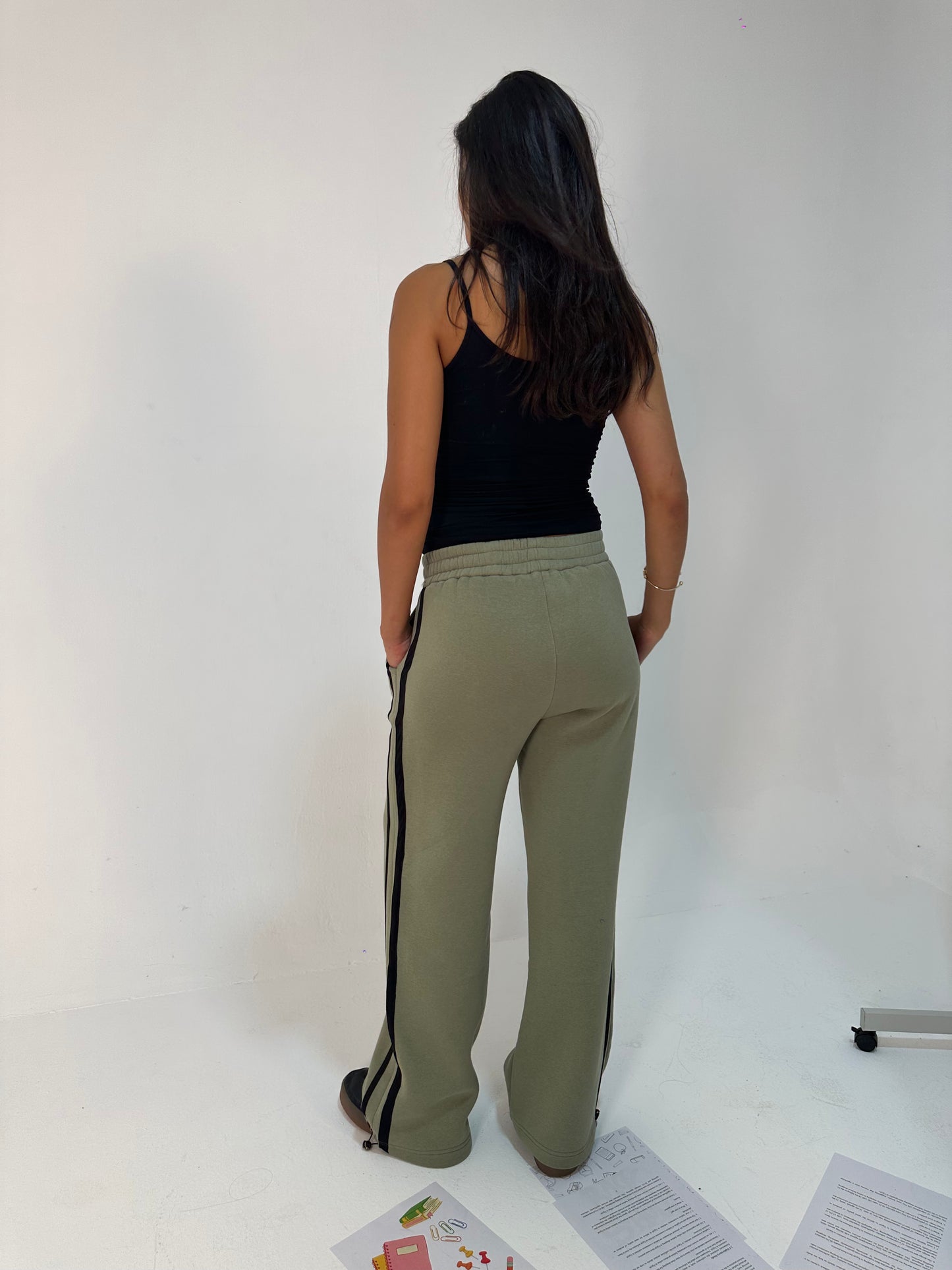 Contrast Side-Stripe Pants