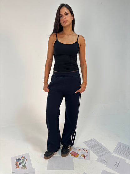Contrast Side-Stripe Pants