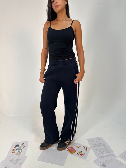 Contrast Side-Stripe Pants