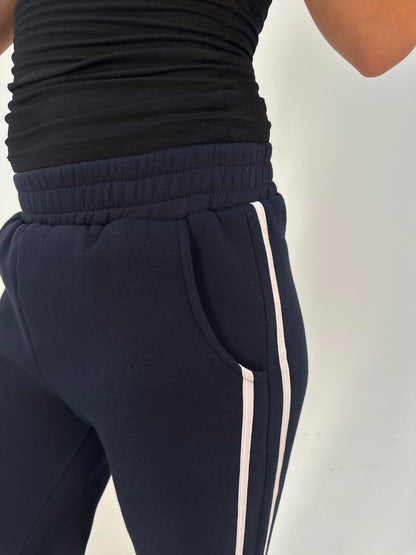 Contrast Side-Stripe Pants