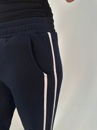 Contrast Side-Stripe Pants