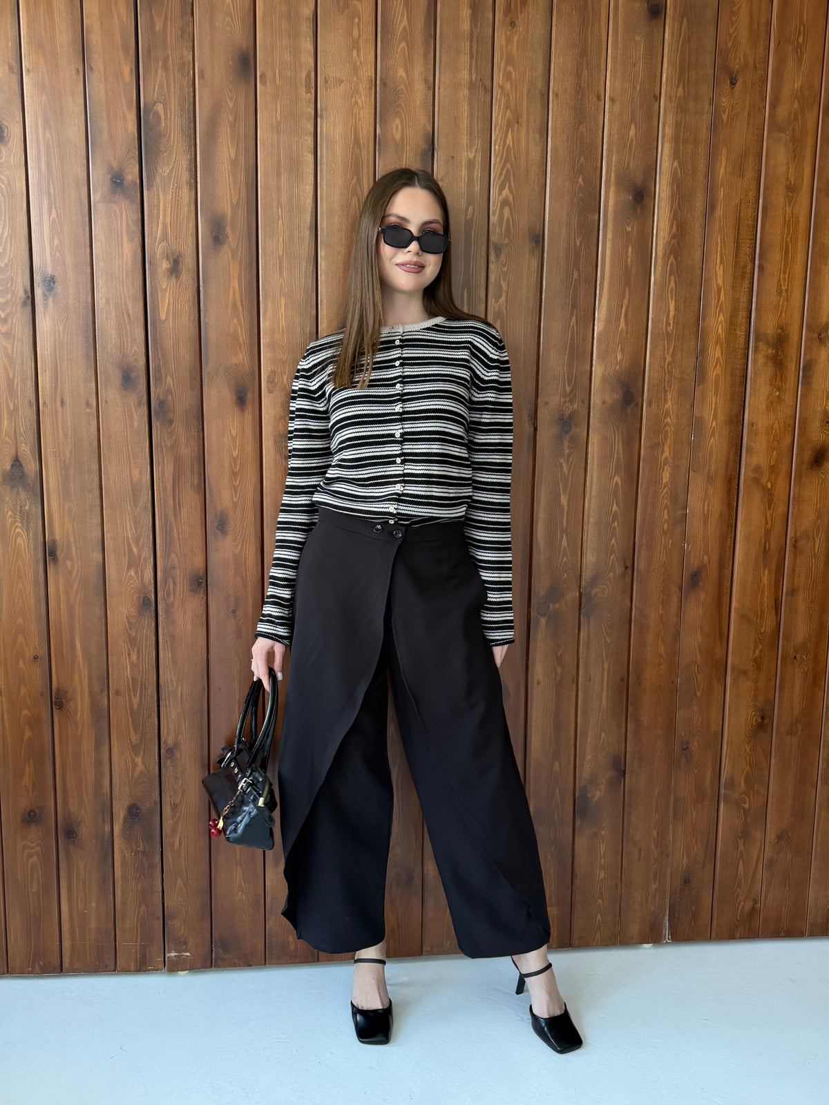 Asymmetric Wrap Trousers