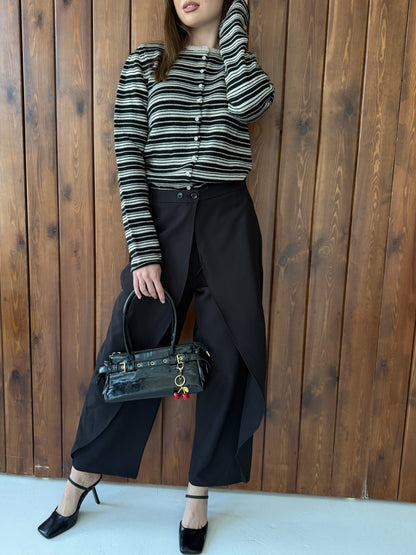 Asymmetric Wrap Trousers
