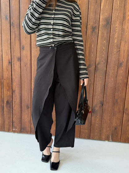 Asymmetric Wrap Trousers