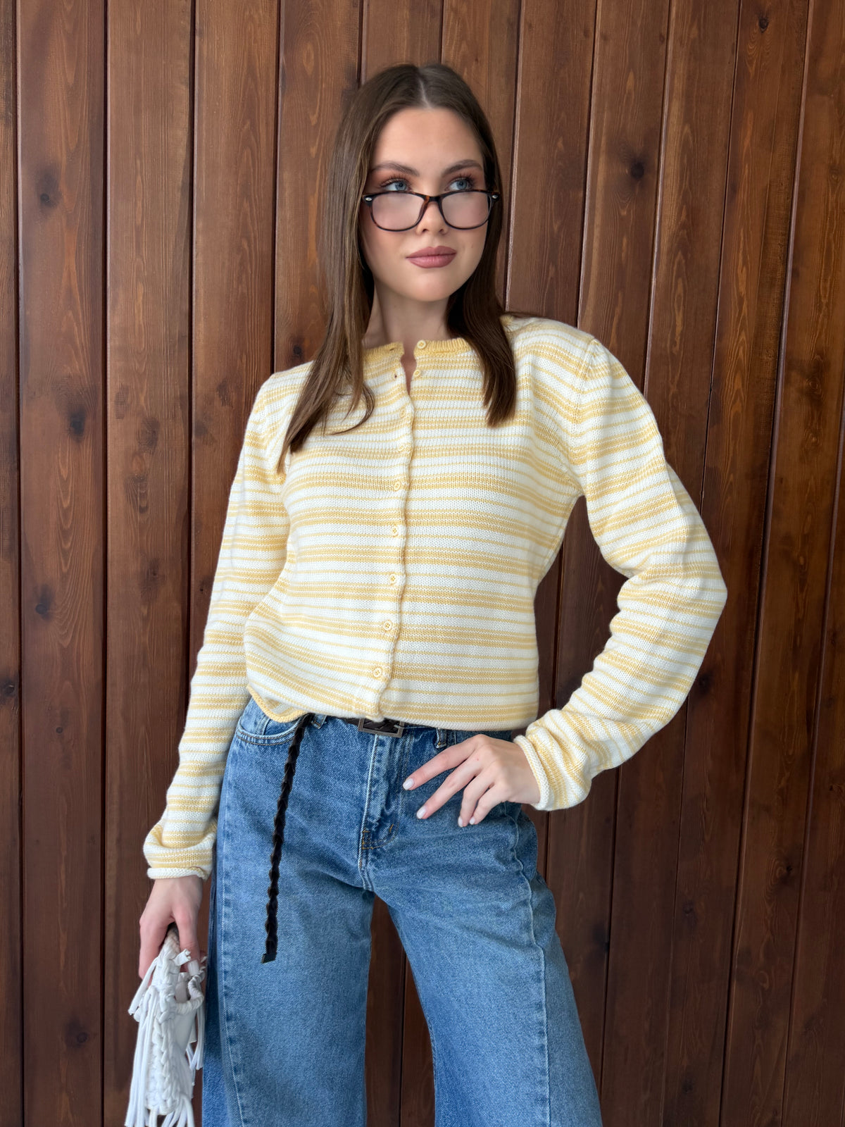Striped Knit Cardigan