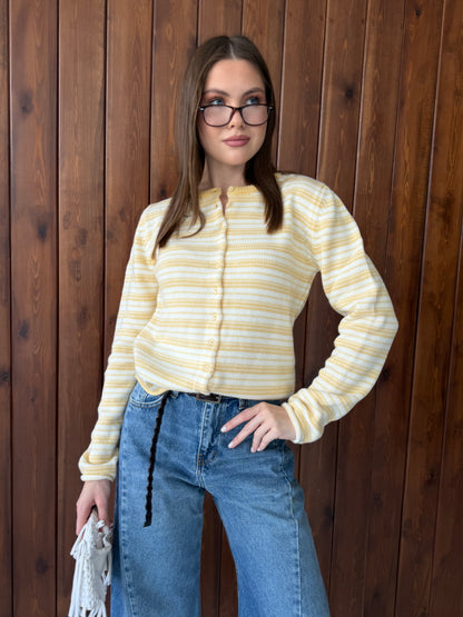 Striped Knit Cardigan
