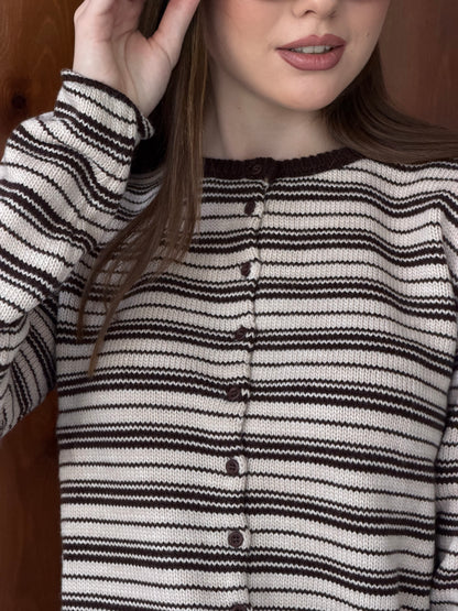 Striped Knit Cardigan