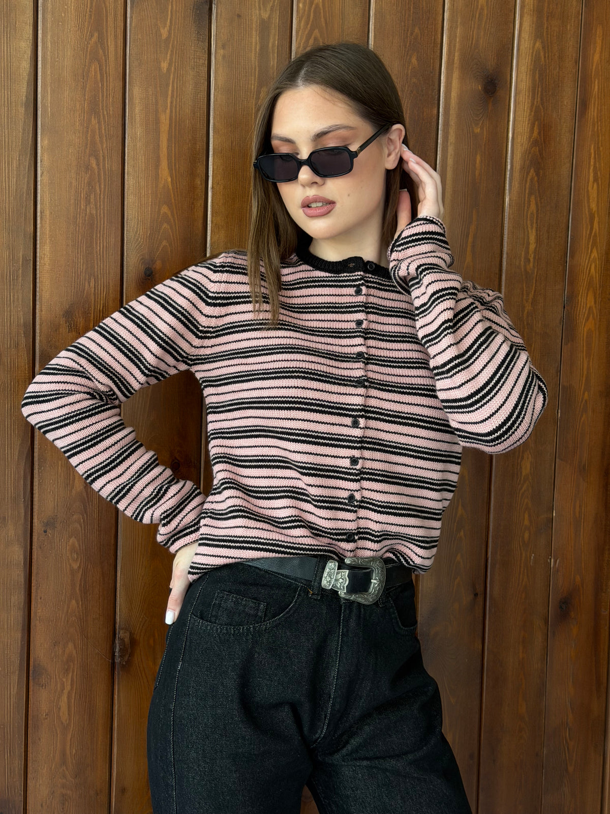 Striped Knit Cardigan