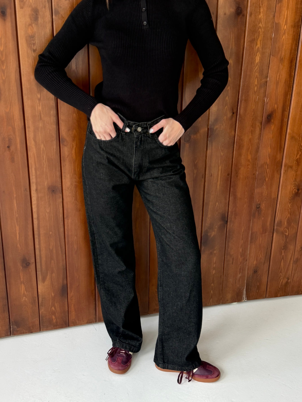 High-Waisted Wide-Leg Jeans