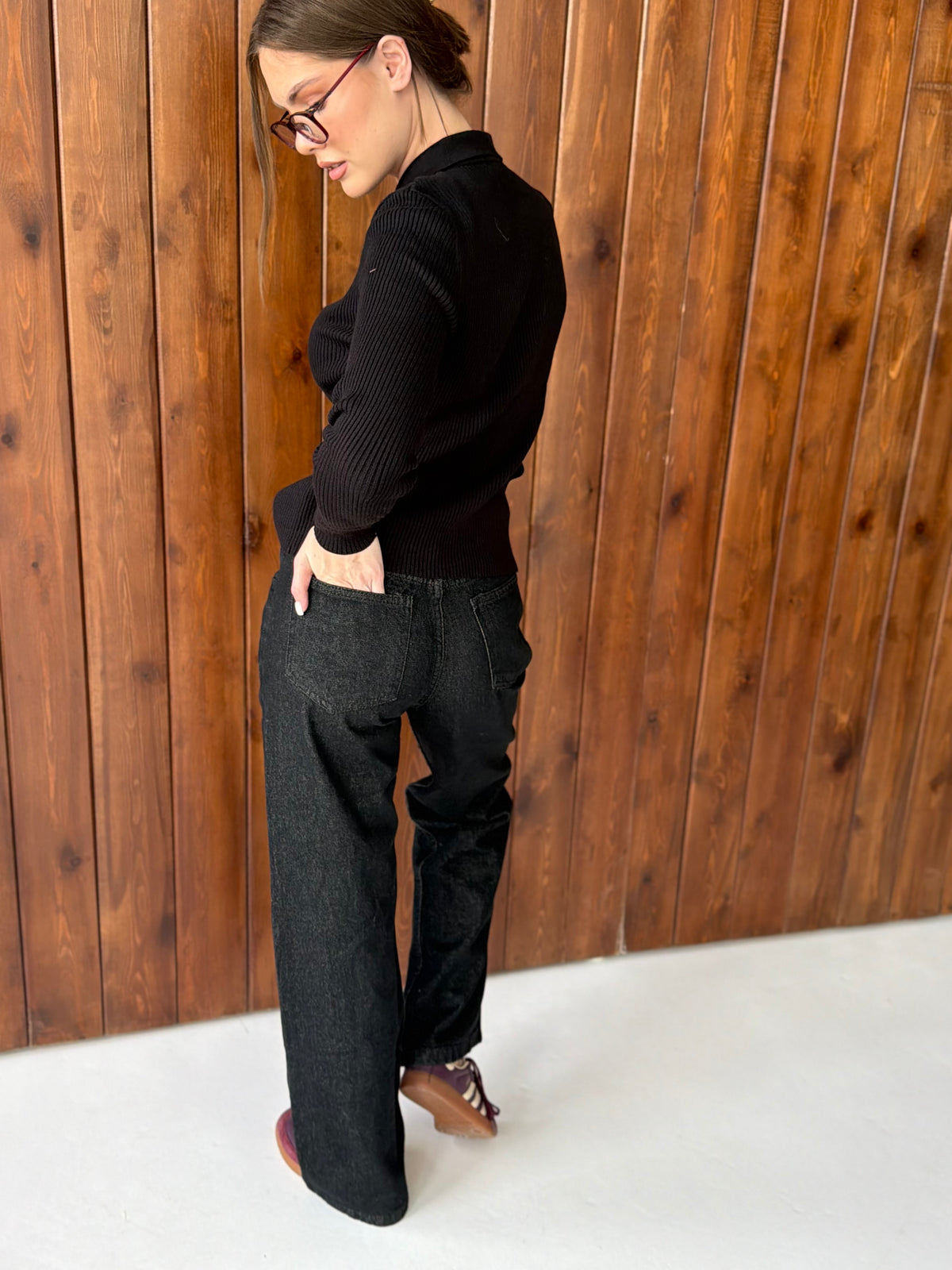 High-Waisted Wide-Leg Jeans