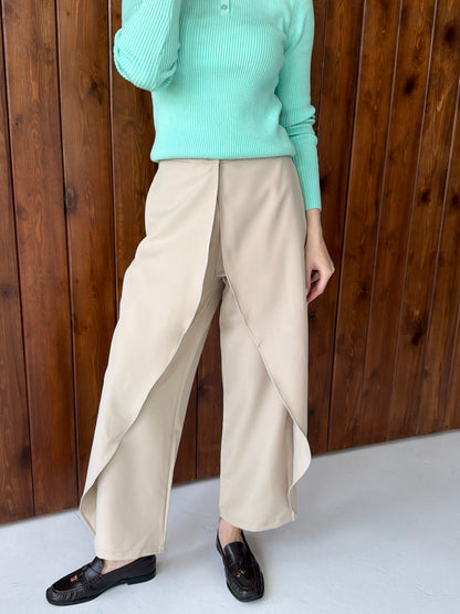Asymmetric Wrap Trousers