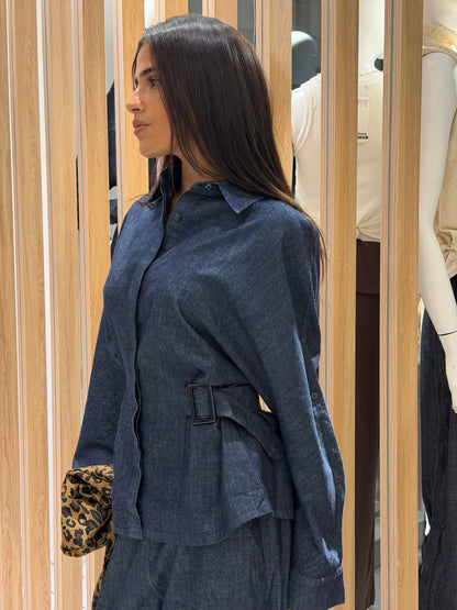 Belted Raw Denim Set