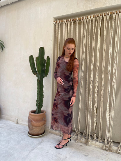 Midnight Flame Butterfly Dress