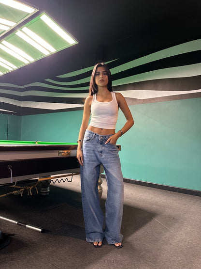 Classic Wide-Leg Denim