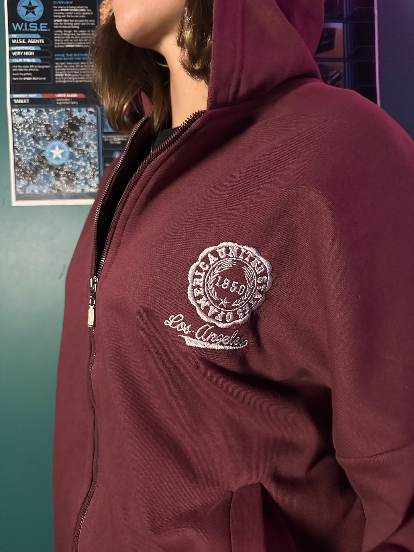 Zip-Up Varsity Hoodie