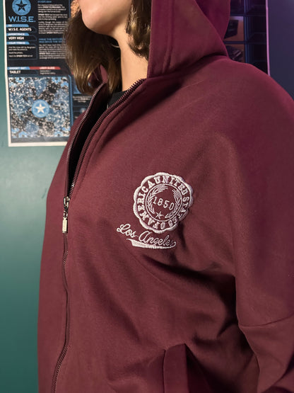 Zip-Up Varsity Hoodie